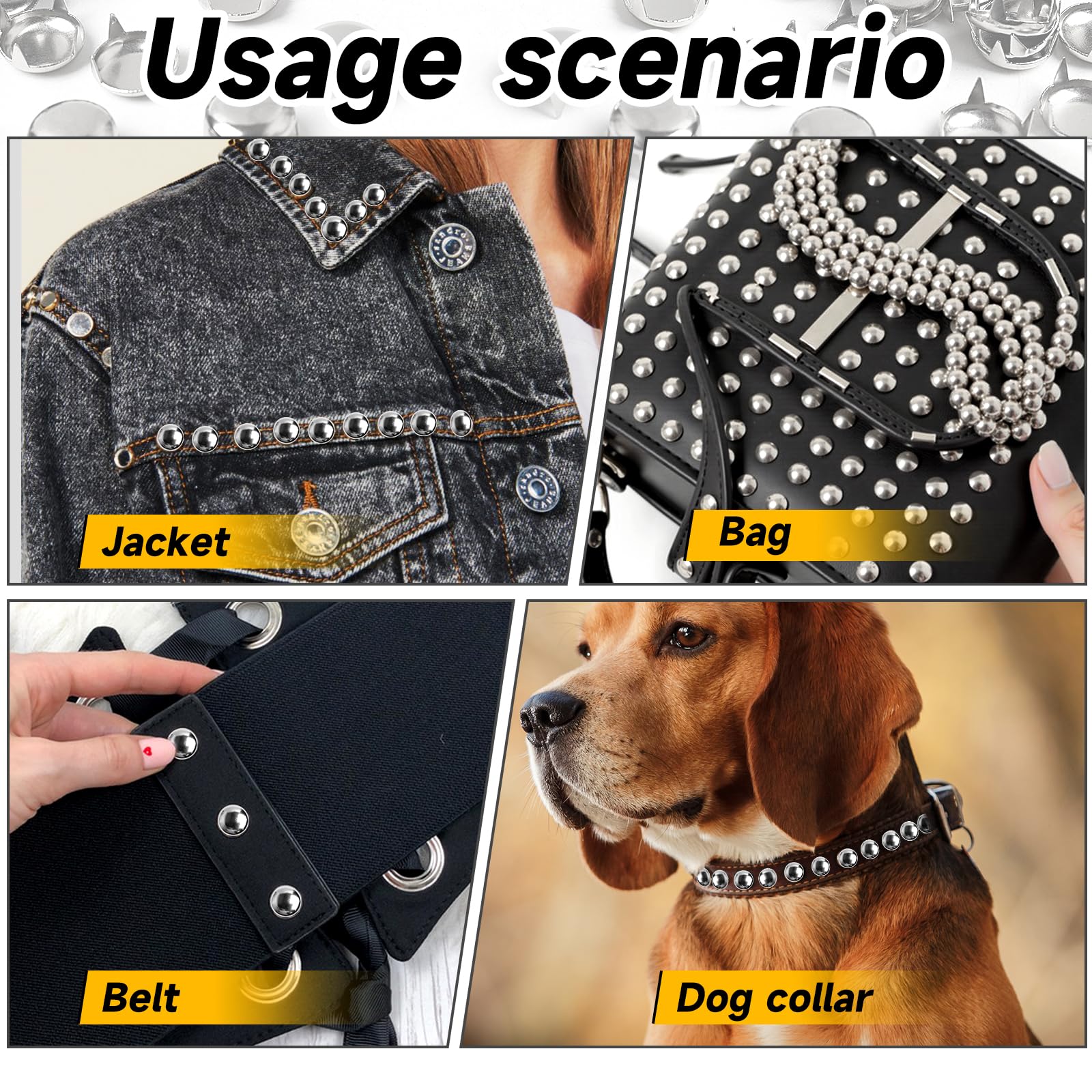 小物 archive 90s00s tete homme studscoin belt studded real leather silver metal vintage 90s belt - HOLY GARBAGE